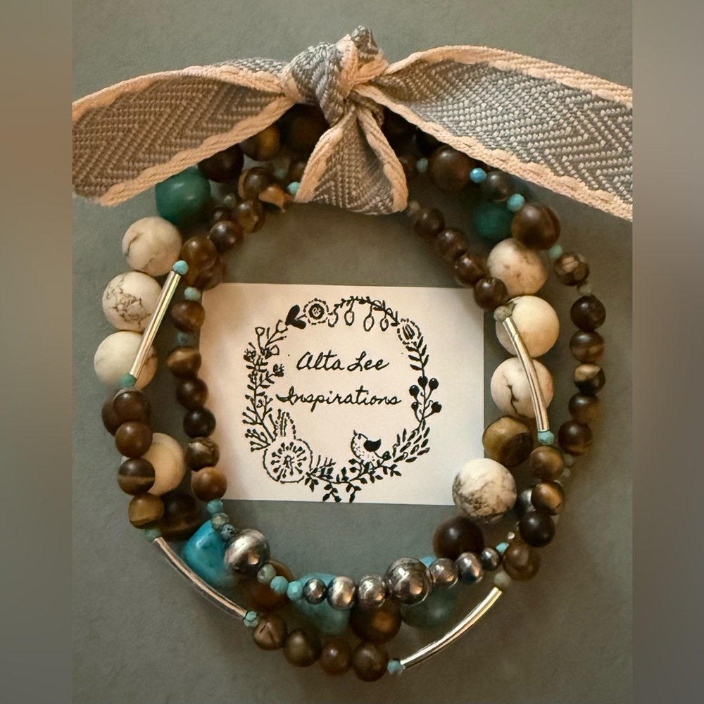 Handcrafted Stacking Bracelets, genuine stones & silver by Alta Lee Inspirations